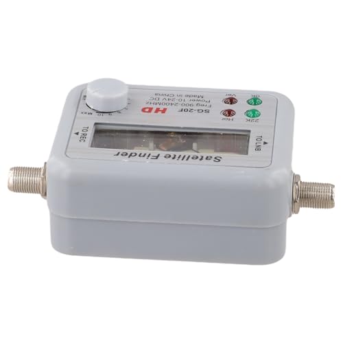 CashMuch Medidor digital de satélites con tono de audio y pantalla iluminada para red parabólica y sistemas de satélite, color blanco