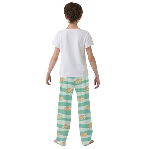 Boys' Pants Turtles Bubbles Dark Light Green Long Bottoms Jogger Pants Elastic Waist Trousers with Pockets S-XL3