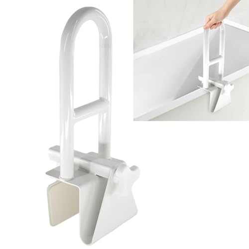 HPAMR Bathtub Safety Rails, No-Drill Bathtub Safety Rail, Safetys Assistance Bathtubs Handle, Adjustable Grab Bar with Clamp Non-Slip Shower Handle for Seniors Elderly Pregnant Women and Kids
