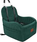 Lealchum Asiento elevador de coche para perros pequeños y medianos, asiento de coche para mascotas con 3