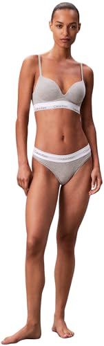 Calvin Klein Damen Push-Up BH Plunge Gepolstert, Grau (Grey Heather), 65E – Ansicht 6