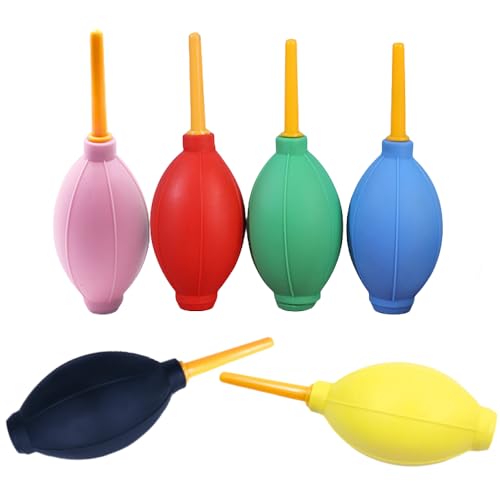 6 Pcs Rubber Air Blower Air Pump Dust Blower Cleaner, for Card Making Dispersing Blowing Dust Removal Ash Removal Gas Blowing Hand Held Cleaning Tools