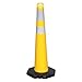 Traffic Cone, Yellow, with Reflective Tape