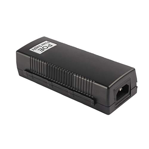 Inyector POE 24V 1.6A 2 Puertos Adaptador Divisor Switch de Red Negro miniatura 1