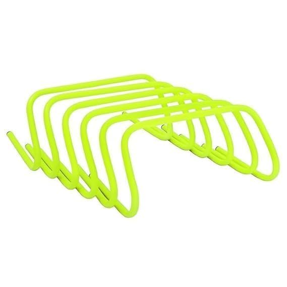 Hurdles for Sports Training, 6 inches Height, Running and Jumping Drills, Football, Exercise Equipment, Pack of 3, Yellow and Green-image-25