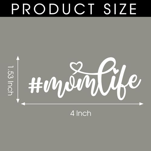 Image of Miarita 3X I Love You Drive Safe Mirror Sticker, Cute Car Stickers for Womens, Car Decals for Women, Rear View Mirror Sticker, Valentines Day Gifts for Her, Him (Mom Life White)
