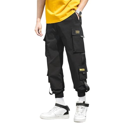 Harem Pants Men Stretchy Waist with Pockets Mens Boho Baggy Plus Size Bohemian Cotton Men's Summer Hippie Trousers2