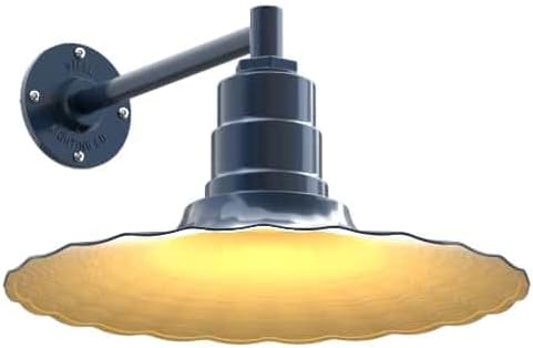 Miniatura 56 de Steel Lighting Co. Highland Park - Luz de granero | Montada en la pared al aire libre | Onda radial de 16 pulgadas | Cuello de cisne de 23 pulgadas