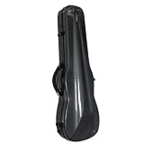 HDYNUZ 16-Zoll-Bratschenkoffer, professioneller Bratschenkoffer aus Kohlefaser, Hartschale, wasserdicht, leicht, doppelter Schultergurt mit Hygrometer (Color : Black mesh)
