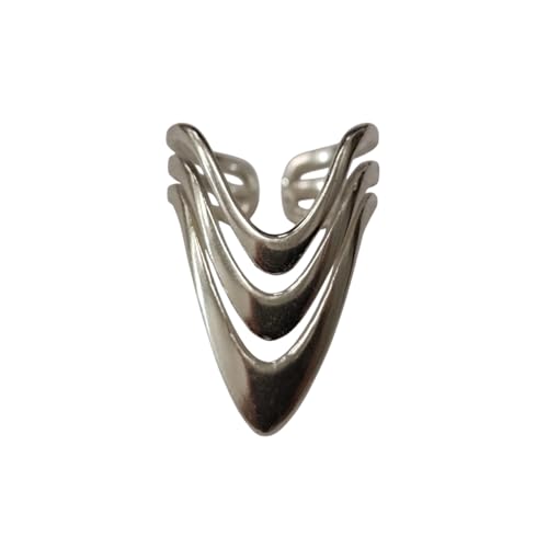 Bague design chevron long en argent pour sublimer votre style quotidien