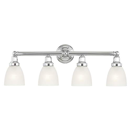 Image of Livex Lighting 1024-05 Classic 4-Light Bath Light, Chrome