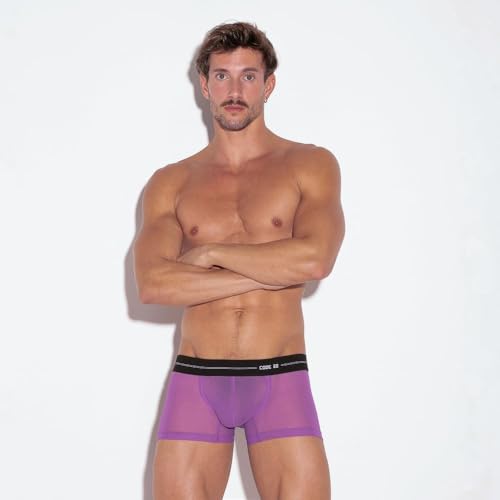 Bóxers ajustados hombre ropa interior evitan sudor sheer mesh trunk 2