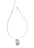 Z52 - Ciondolo in peltro a forma di guantone da boxe, su cordoncino rosa, realizzato a mano, 45,7 cm, regolabile, unisex