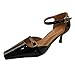 WANGFENG Americana Tacón Transparente Pearl Rhinestone Sandalias de tacón Alto Sandalias Femeninas de reverencia Fashion Sexy Super Slim