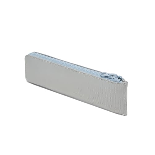 Image of Oxford Pencil Case Slim Pencil Pouch Durable Zipper Stationery Bag Small Travel Use(Light gray /Oxford)