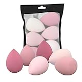 Makeup Sponge Set 6 Pack Pink, Beauty Blender for Foundation, Powder, Liquid & Cream, Soft Latex-Free Reusable Cosmetic Sponges, Flawless Face Applicator for Women