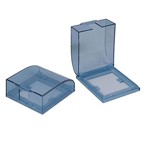 Image of MYADDICTION 2 Pieces Transparent Receptacle Wallplate Cover, Electrical Socket Waterproof Box,Bathroom Socket Switch Splash Box Business & Industrial | Construction | Building Materials & Supplies