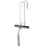 Agplex - Gancio porta tergicristallo per box doccia in vetro acrilico plexig. - Materiale inossidabile - Supporto senza foratura da agganciare alle pareti della cabina doccia (Spessore Box 6/15mm)