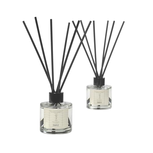 Hassett Green London Boutique Classics Magnolia & Sandalwood - Reed Diffuser Duo Set - 2 x 125ml - Reduced Packaging