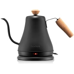 غلاية مياه كهربائية من نوع Bodum 27oz Bistro Gooseneck ، صب القهوة والشاي ، الفولاذ المقاوم للصدأ ، أسود غير لامع