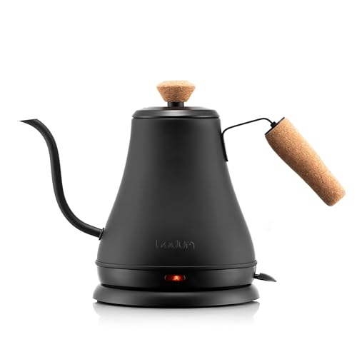 Bodum 27oz Bistro Gooseneck Electric Water Kettle, Pour Over Coffee & Tea, Stainless Steel, Matte Black by Bodum - Used condition - US$35.33