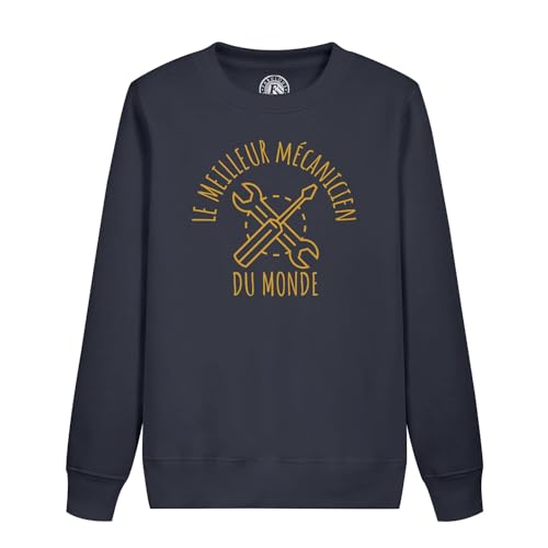 Sweatshirt enfant le meilleur mécanicien : pull résistant aux jeux salissants et lavages fréquents
