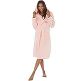 Style It Up Personalised Ladies Flannel Fleece Robe Comfortable Cozy Warm Nightwear Soft Comfortable Dressing Gown (PINK, M)