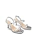 DREAM PAIRS Womens Slingback Heels Square Open Toe Strappy Sandals Ankle Strap High Heeled Dressy Shoes,Size 8,SILVER,SDHS2452W