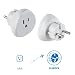 Electraline 70059 Adaptador de Viaje USA a tus enchufes de Francia/Europa, blanco