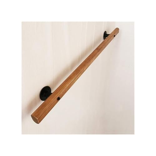 Barandilla de madera para escaleras de 20 pies con kit de montaje para pared de interior 2