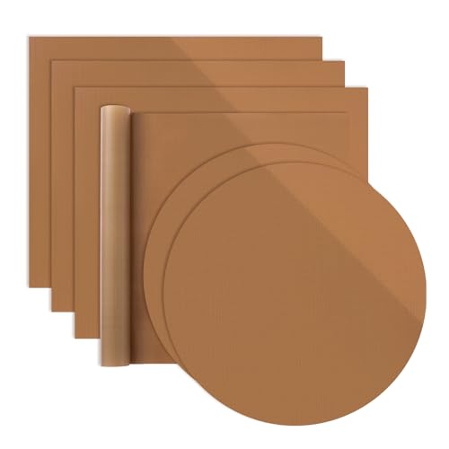Lot de 6 Papiers de Cuisson Réutilisables Antiadhésifs Durables, Compatibles Lave-Vaisselle, Découpables | Tapis de Cuisson, Feuilles de Cuisson durables (4...