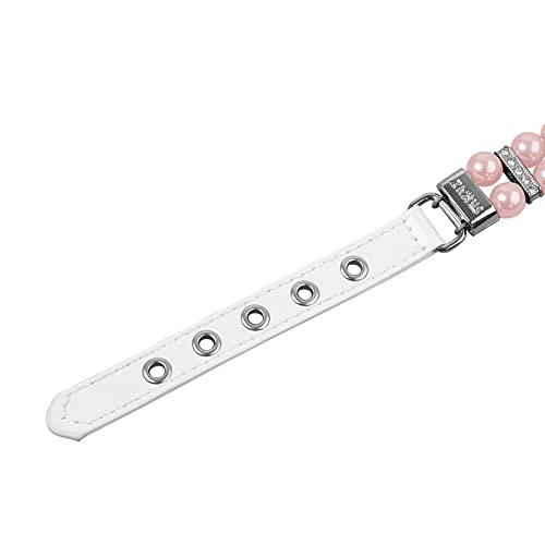 Collare per animali domestici con perla e gatto