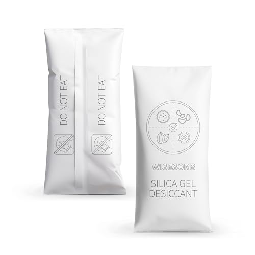 WiseSorb - Lot De 35 Sachets Déshydratants De 10g - Gel de Silice Blanc Alimentaire Sans Encre, Absorbeur d’Humidité pour Conservation des Aliments, Thé, Café & Produits Secs