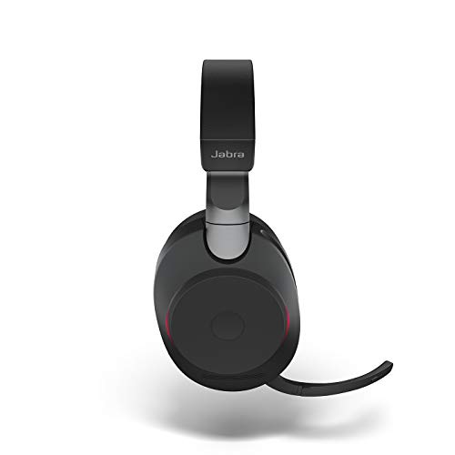 Image of Jabra Evolve2 85 Wireless PC Headset Noise Cancelling UC Certified Stereo Headphones With Long-Lasting Battery USB-C Bluetooth Adapter Black.