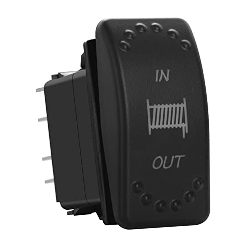 Image of Winch in /Out Momentary Rocker Switch 7 PIN (ON)-Off-(ON) Mom Toggle Switch for Car Boat Truck Trailer UTV ATV Dashboard 12V /24V