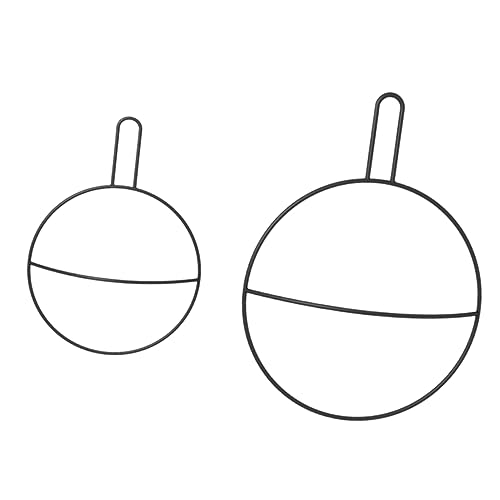 SOLUSTRE 2PCS Iron Art Wall Storage Rack Creative Wall Hanging Display Hanger for Home and Office Sturdy Metal Storage Frame in Black