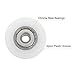 HARFINGTON 2pcs U Type Groove Pulley Nylon Coated Roller Bearing 5x27.5x30mm U Groove Guide Wheel for Doors Window or Driving Mechanical Equipment, White