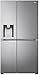 LG GSLV90PZAD Frigorifero Side-by-Side Americano Total No Frost, 635 l, Wi-Fi, Tecnologia Door & Linear Cooling, Dispenser Acqua e Ghiaccio con Allaccio, Igienizzazione UVnano, Inox
