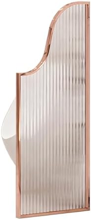Public Men's Toilet Partition Wall Mounted Urinal Divider Screen Privacy Extender for Restroom Cubicles Rose Gold Bathroom Panel (40x90cm/15.7x35.4in)