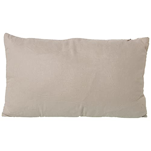 Coussin rectangulaire doré 50x30 cm en polyester avec fermeture éclair chic