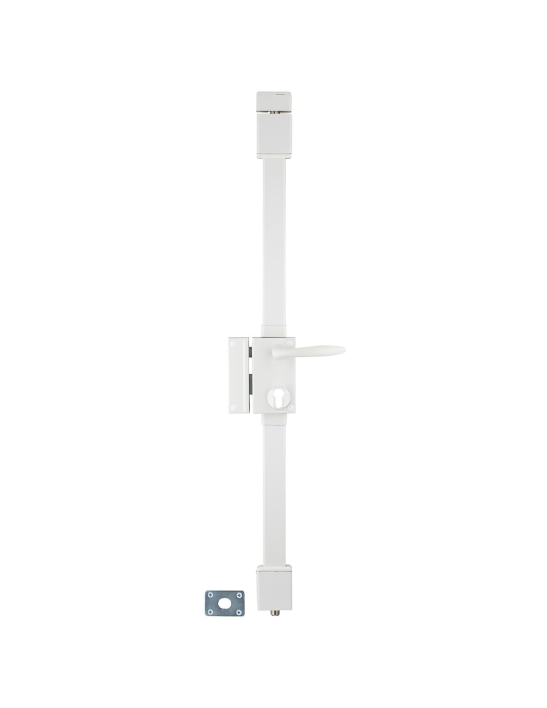 THIRARD - Obudowa zamka aplikacyjnego Targa do drzwi wejściowych, lewych, 3 pkt, oś 45 mm, biała