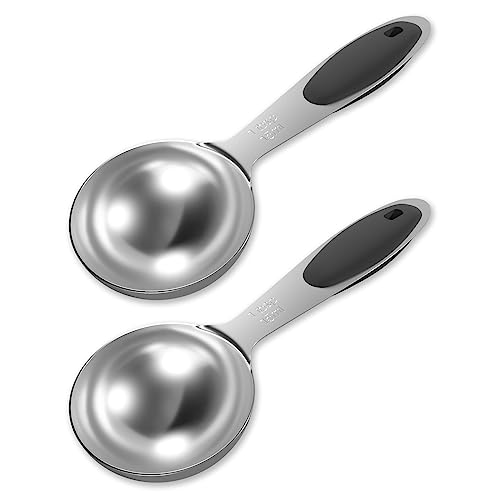 2PCS 1Tbsp(15ml, 1/2oz) Measuring Spoon, Stainless Steel Measure Scoop