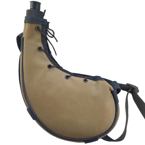 CurcKua Water Canteen, 11x5.5 Portable Canteen Water Bottle, Waist Type Army Camping, Lightweight & Leakproof Flat Bottle with Strap for Outdoor, Hiking, Camping Flat