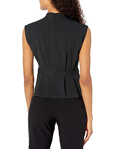 Club Monaco Women's Pleated Waist Top, Black, Small #TOP3