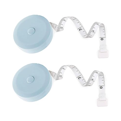 ShuaWdk メジャー 巻き尺 2m 裁縫 洋裁 定規 テープメジャー 200cm 79inch バスト ウエスト 測定 インチ センチ メジャー 服 巻尺 両面目盛 ロングメジャー オートメジャー 巻取りボタン付き スリーサイズ ロングメジャー 計測