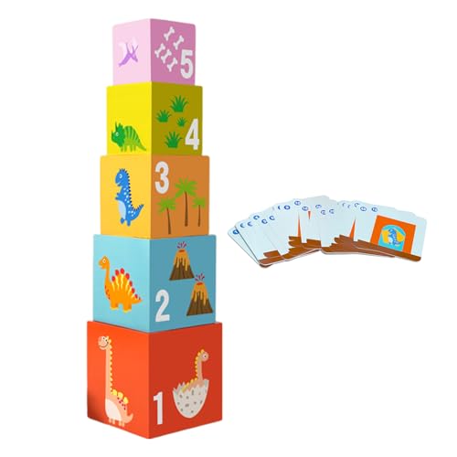 Puzzle à blocs et boîte de tri des couleurs en bois avec cartes à empiler