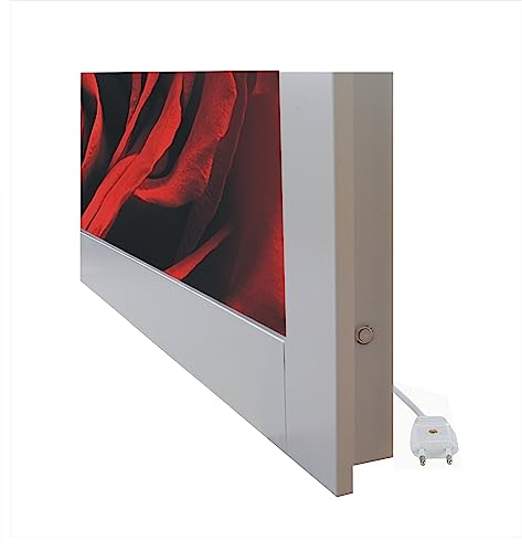 Tableau roses rouges éclairage latéral LED toile lumineuse décoration murale salon