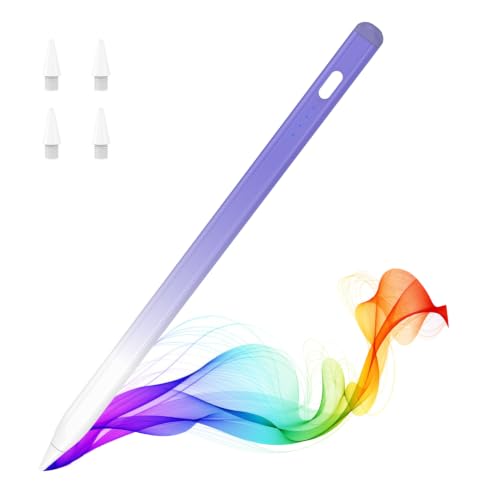 Image of MoKo Pencil for iPad(A16) 11th 10th Gen,USB-C Fast Charging,GradientWhitePp | Stylus Pen for 2018-2026 Apple iPad 11 /10 /9 /8 /7 /6 /A16,Mini 7 /6 /5,Air M3 /M2 11 inch /13 inch /5 /4 /3,Pro M4 13 inch /12.9 inch /11 inchTilt Sensitivity