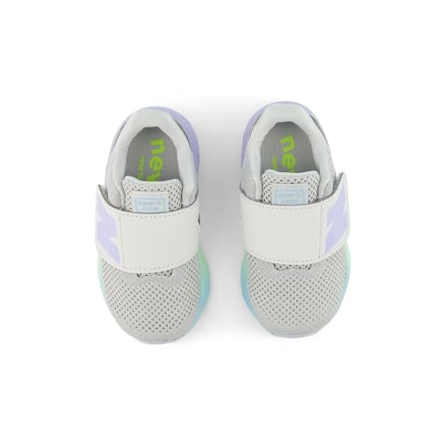 Image of New Balance Kid's Fresh Foam Arishi V4 Hook & Loop Running Shoe, Grey Matter /Daybreak, 2 Infant