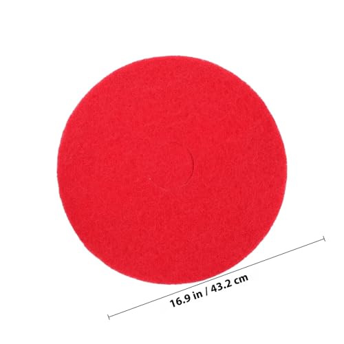 Tampon de nettoyage rouge SHINEOFI 43,2 cm pour machine de sol robuste - 2